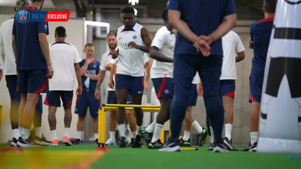 Focus on Nuno Mendes training session in Tokyo